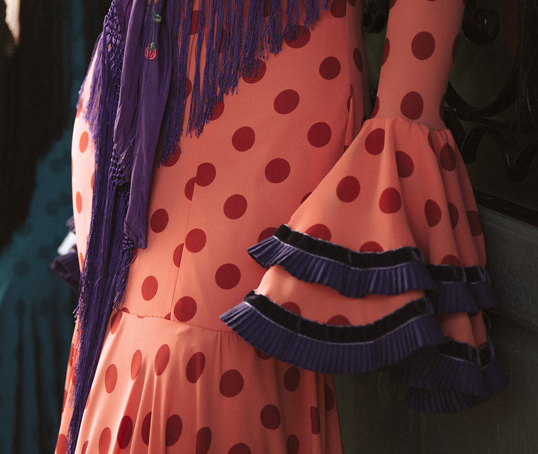 Detalle de un traje de flamenca de Notelodigo